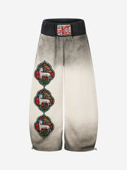 Gradient Graphic Wide-Leg Sweatpants