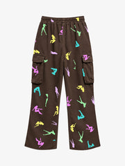 Girl Graphic Wide-Leg Pocket Sweatpants