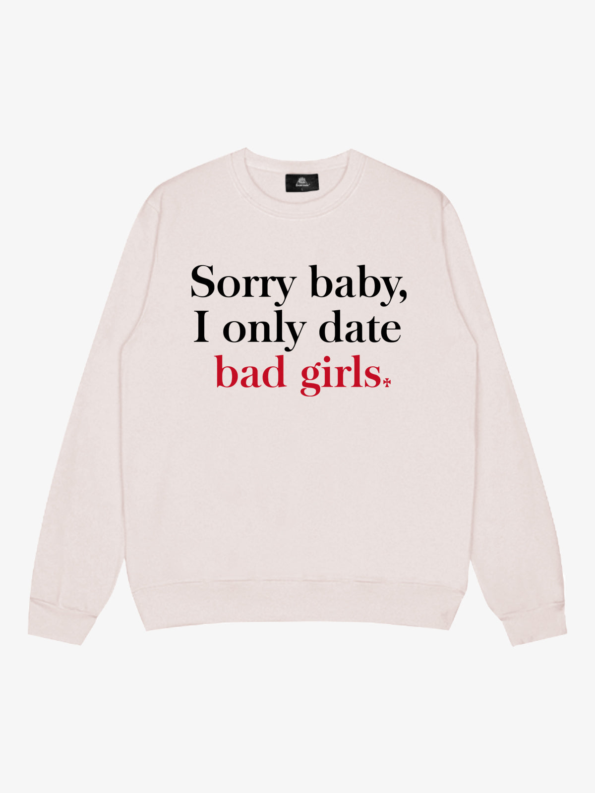 Thesupermade Street Contrast Design Letter Print Round Neck Sweatshirt 