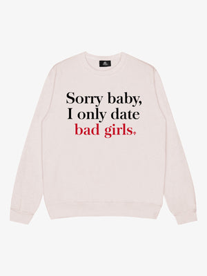 Thesupermade Street Contrast Design Letter Print Round Neck Sweatshirt 