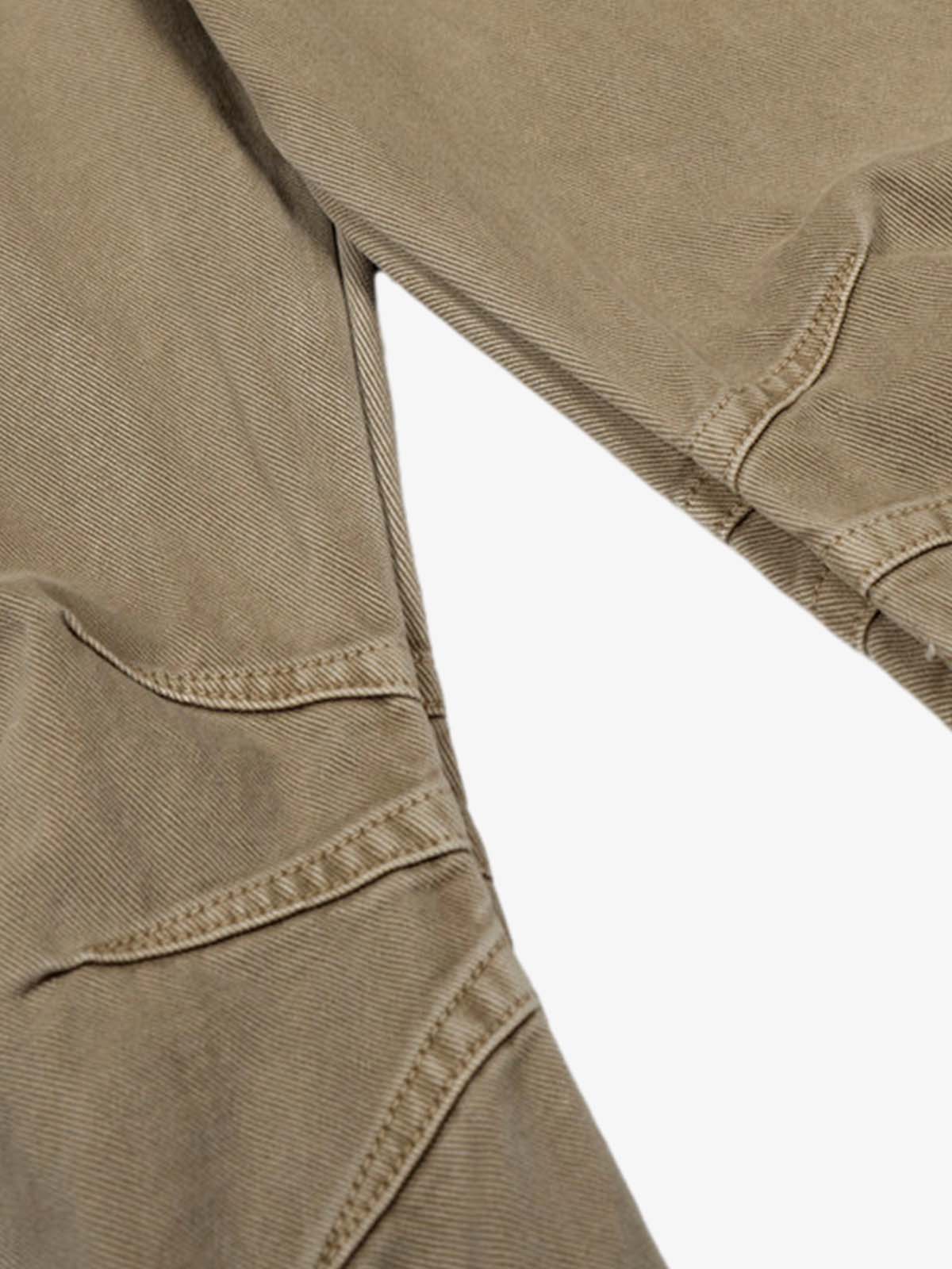 Olive Green Wide-Leg Cargo Pants with High Waist and Multiple Pockets 