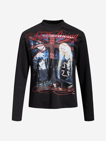 Union Jack Rock Band Graphic Long Sleeve Tee