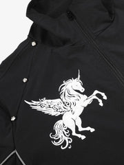 Pegasus Embroidered Stand-Collar Zip Jacket