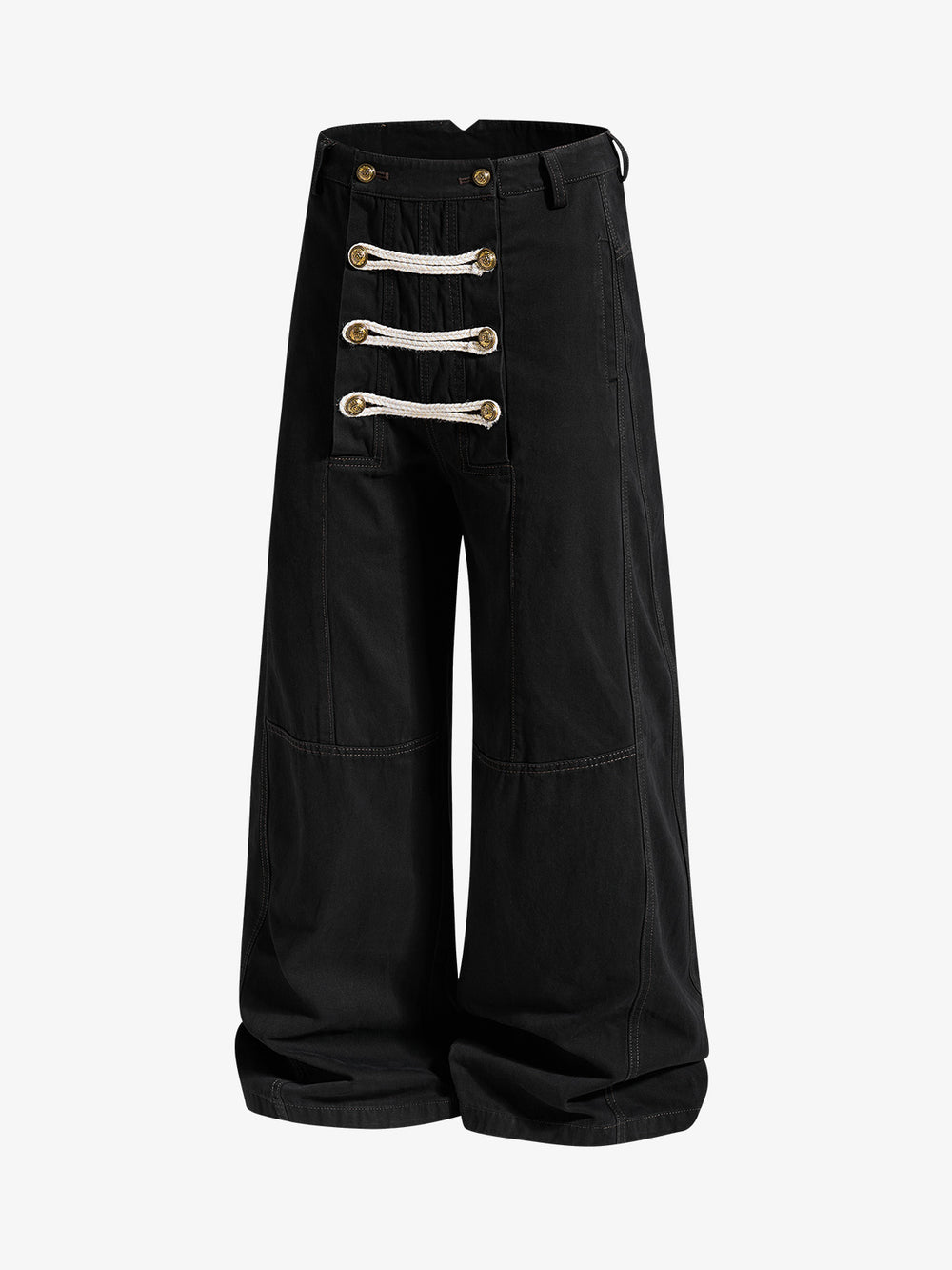 Military Button Baggy Cargo Pants