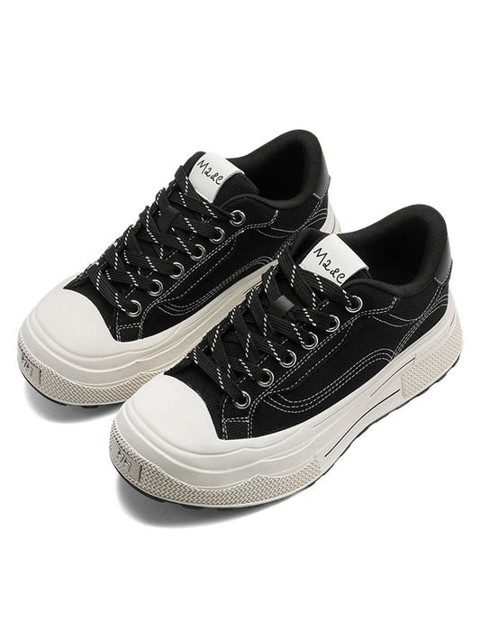Contrast Color Derivative Casual Canvas Shoes 