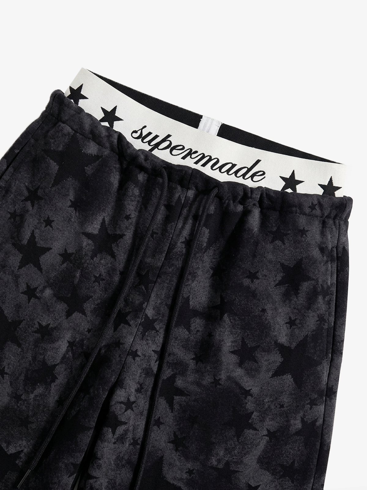 Curved-Leg Wide Sweatpants