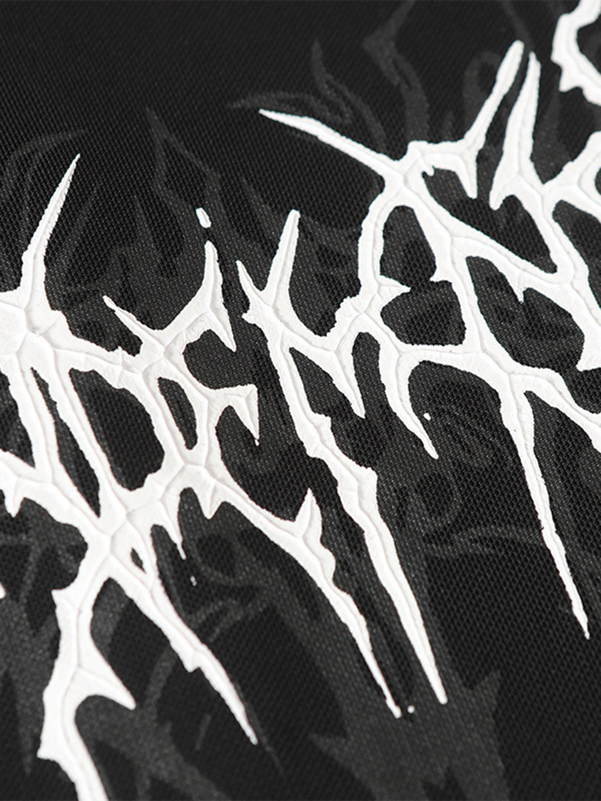 High-Neck Graphic Long Sleeve Top for Modern Streetwear Enthusiasts 