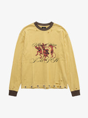Devil Graphic Color Block Long Sleeve Tee