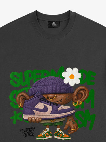 Street Cartoon Sneaker Graffiti Sneaker T-shirt 