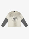 Doppellagiges, im Used-Look gewaschenes Kurzarm-T-Shirt