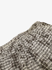 Distressed Plaid Casual Trousers