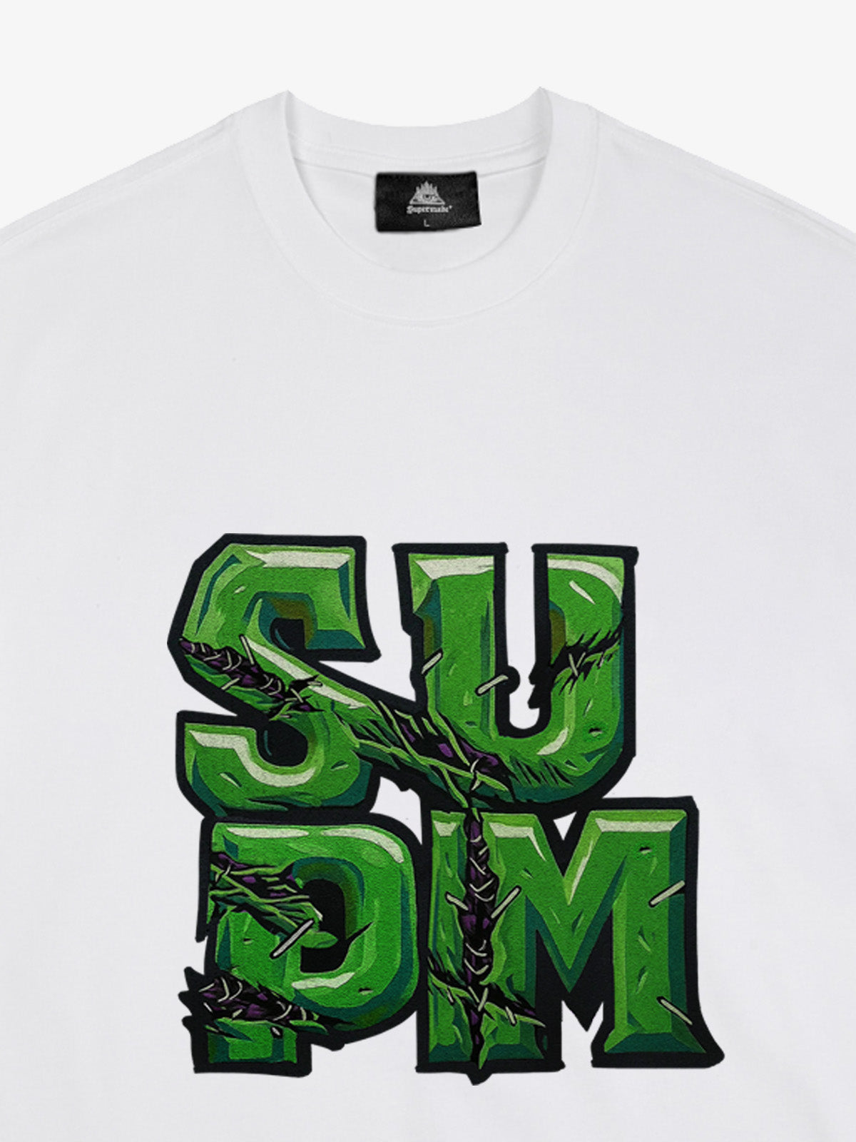 Supermade Street Green Thorn Font T-Shirt 