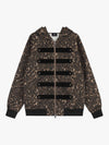 Napoleon Boxy Fit Kapuzenpullover mit Reißverschluss im Used-Look