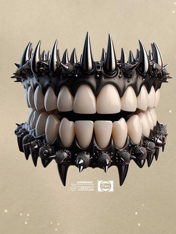 Spiked Teeth Graphic T-Shirt 