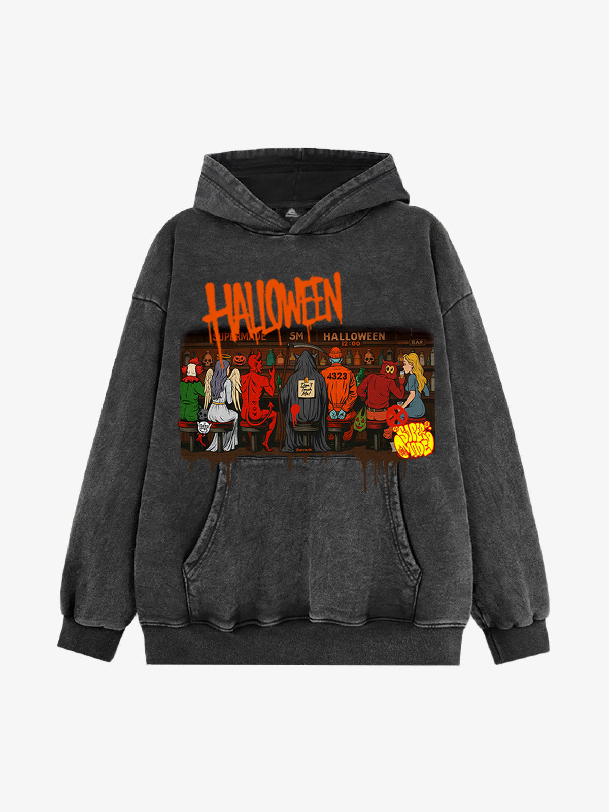 Thesupermade Halloween Pub Carnival Party Hooded Sweatshirt 