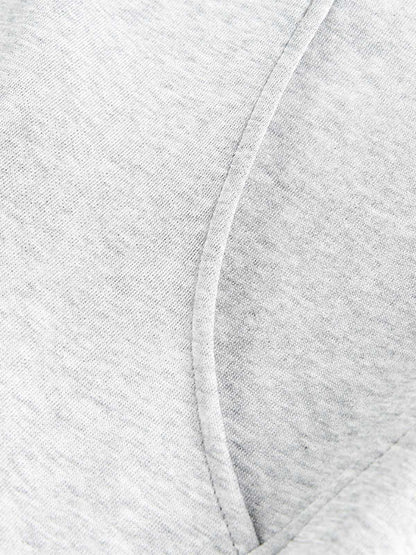 Street Deconstructed Split Zippered Hooded Sweatshirt 