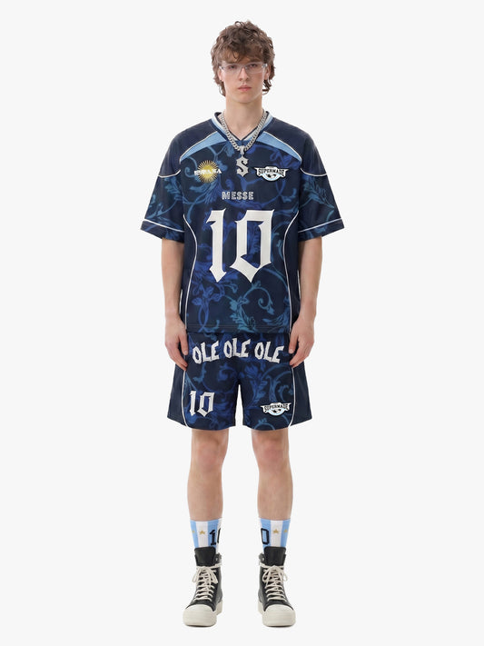 Retro Spanish Style "Ole Ole Ole" Slogan Custom Jersey Set