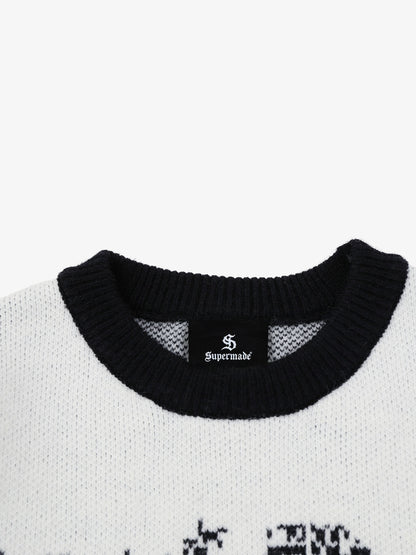 Street Portrait Jacquard Knit Sweater