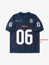 Supermade Classic Blue Embroidered Jersey Pattern Customization 