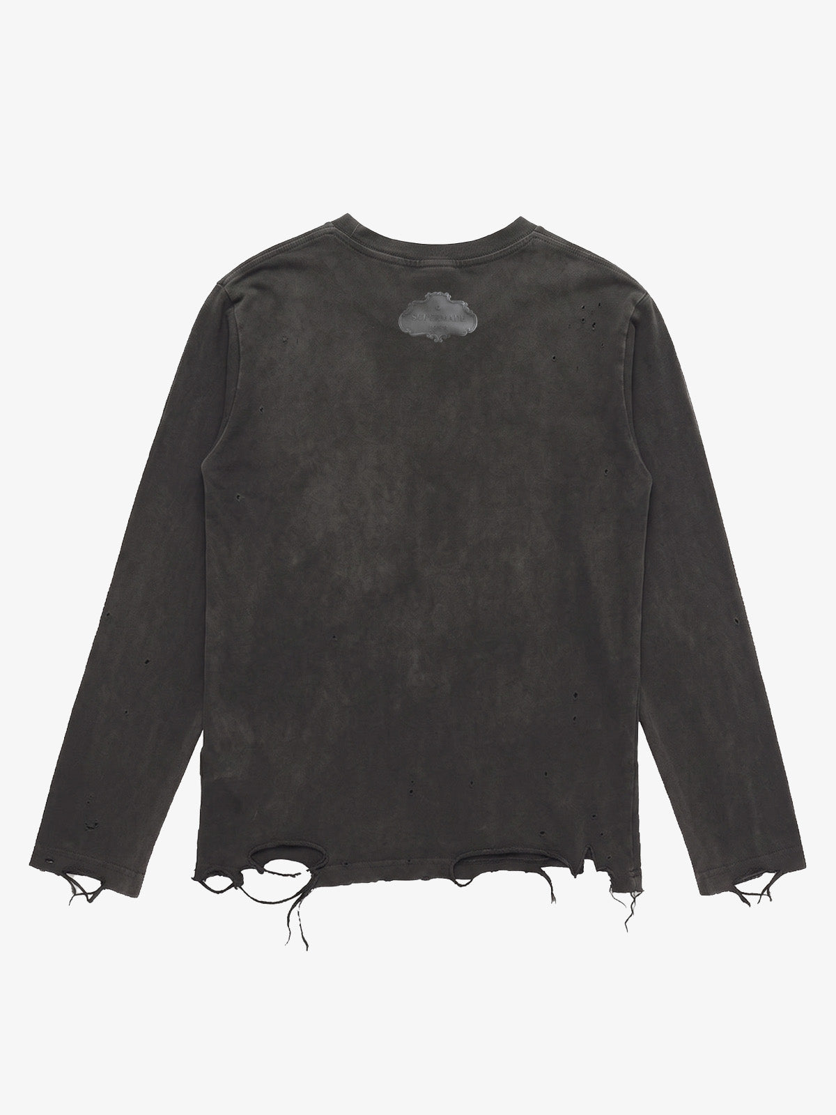 Medieval Helmet Graphic Distressed Long Sleeve Tee