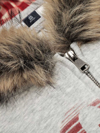 Stylish Faux Fur Hooded Sweatshirt for Winter and Casual Wear 