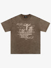 THE SUPERMADE  Vintage-Style Graphic T-Shirt with Inspirational Text and Cross Design 