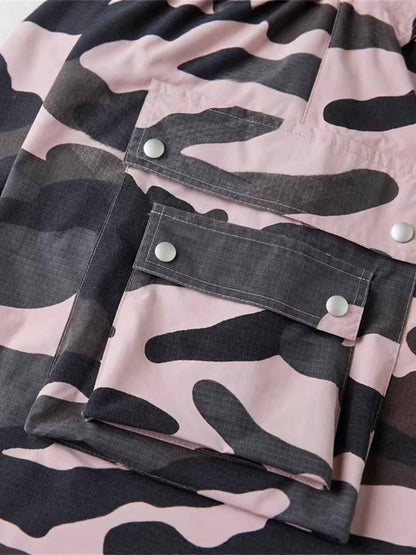 Pink Camo Multi-Pocket Cargo Pants