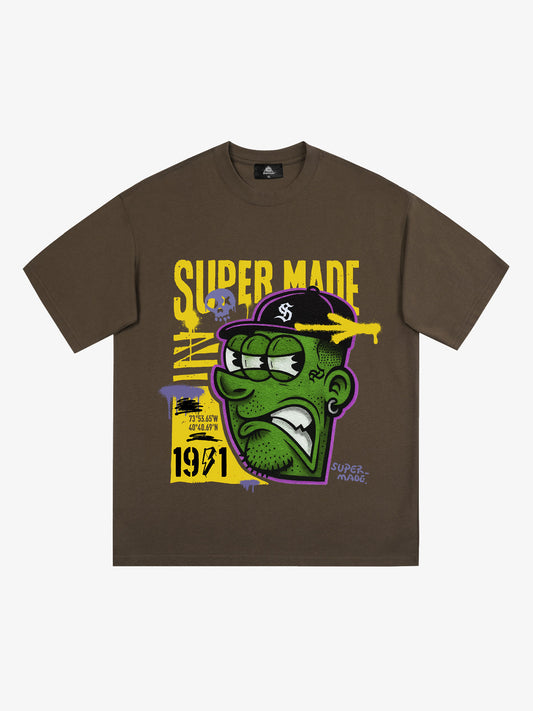 Graphic T-Shirt with Bold Monster Design for Streetwear Enthusiasts 