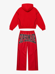 Rhinestone Scorpion Graphic Zip Hoodie & Wide-Leg Pants Set