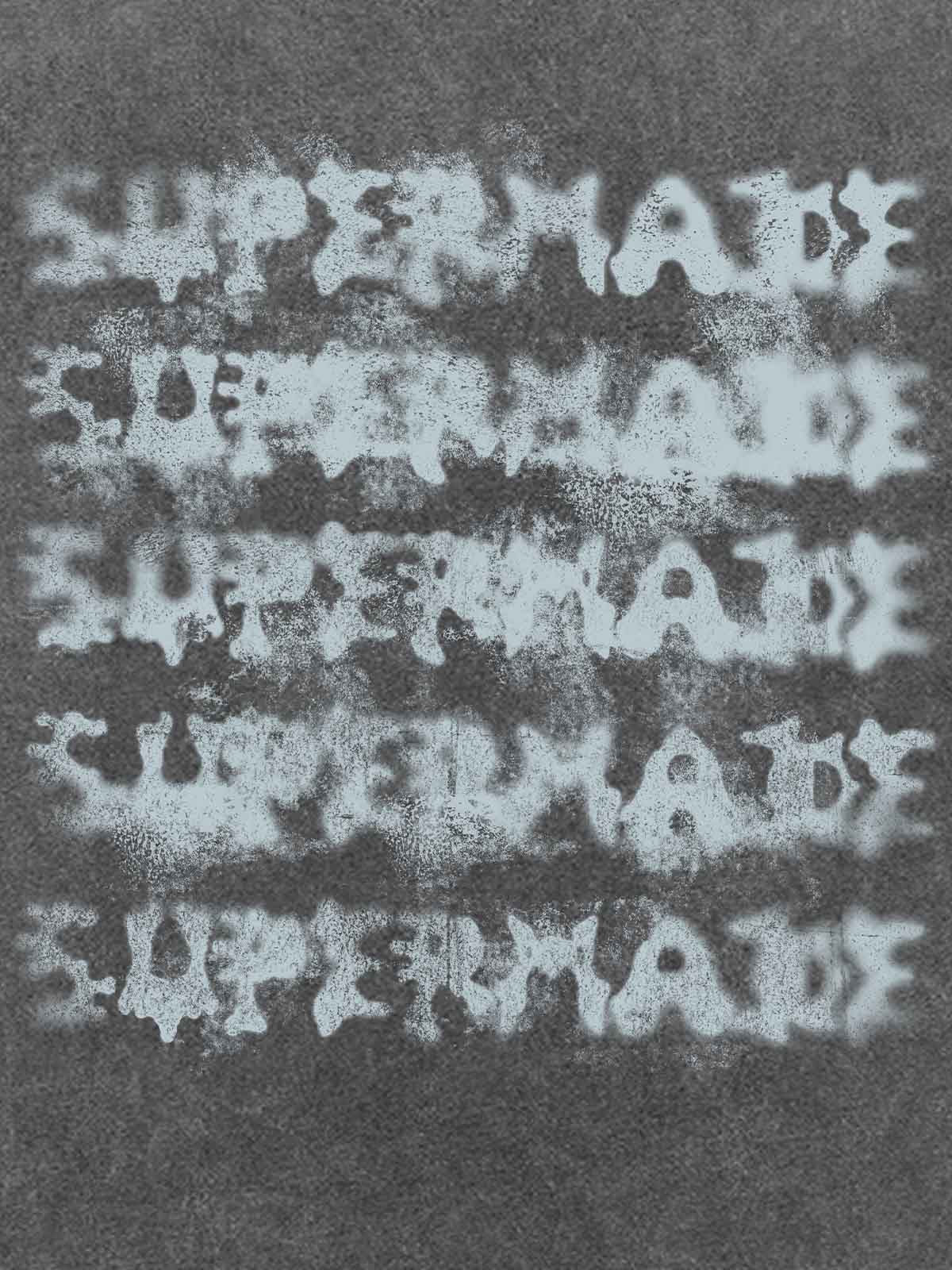Washed Spray Effect Letter Print T-Shirt 