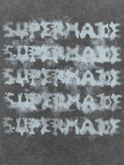 Washed Spray Effect Letter Print T-Shirt 