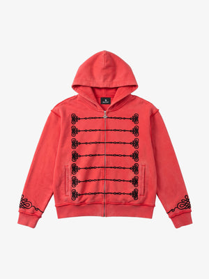 Street Style Fold-Button Hoodie