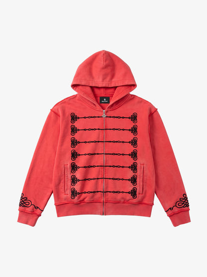 Street Style Fold-Button Hoodie