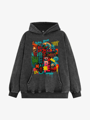 Thesupermade Devil Street Graffiti Carnival Hoodie 