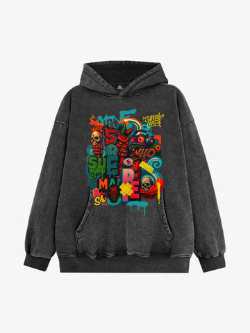 Thesupermade Devil Street Graffiti Carnival Hoodie 