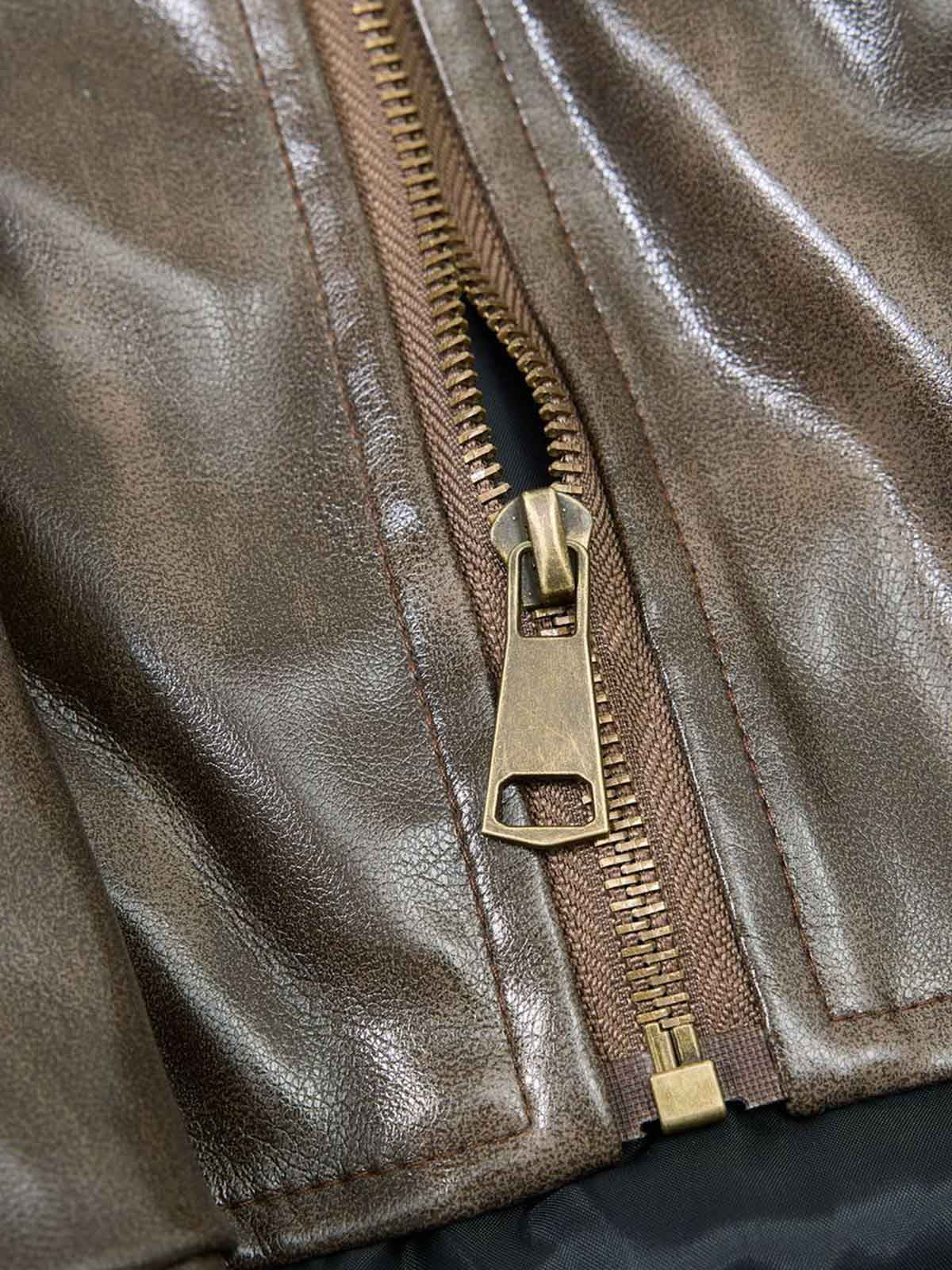 Structured Biker Leather Jacket