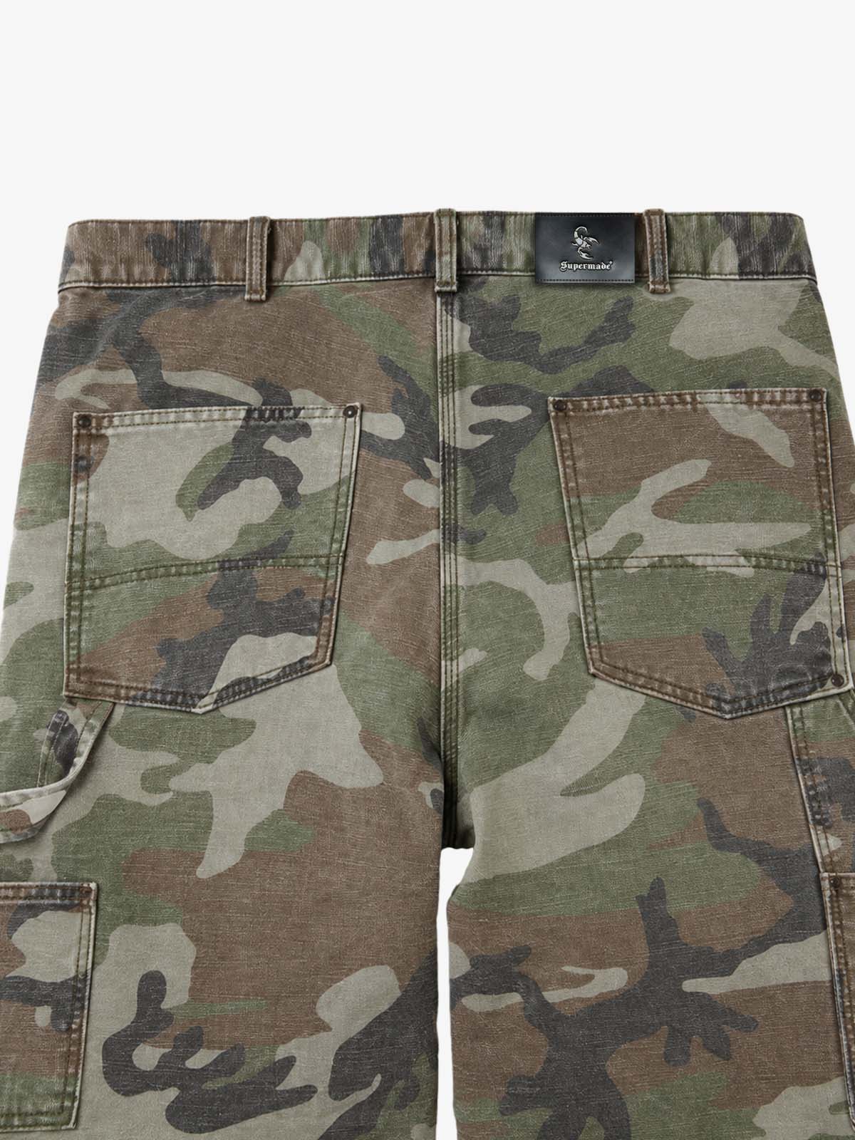 Gear Smiley Patch Camo Cargo Shorts