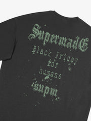 Gothic Skull Spiderweb Graphic T-Shirt 
