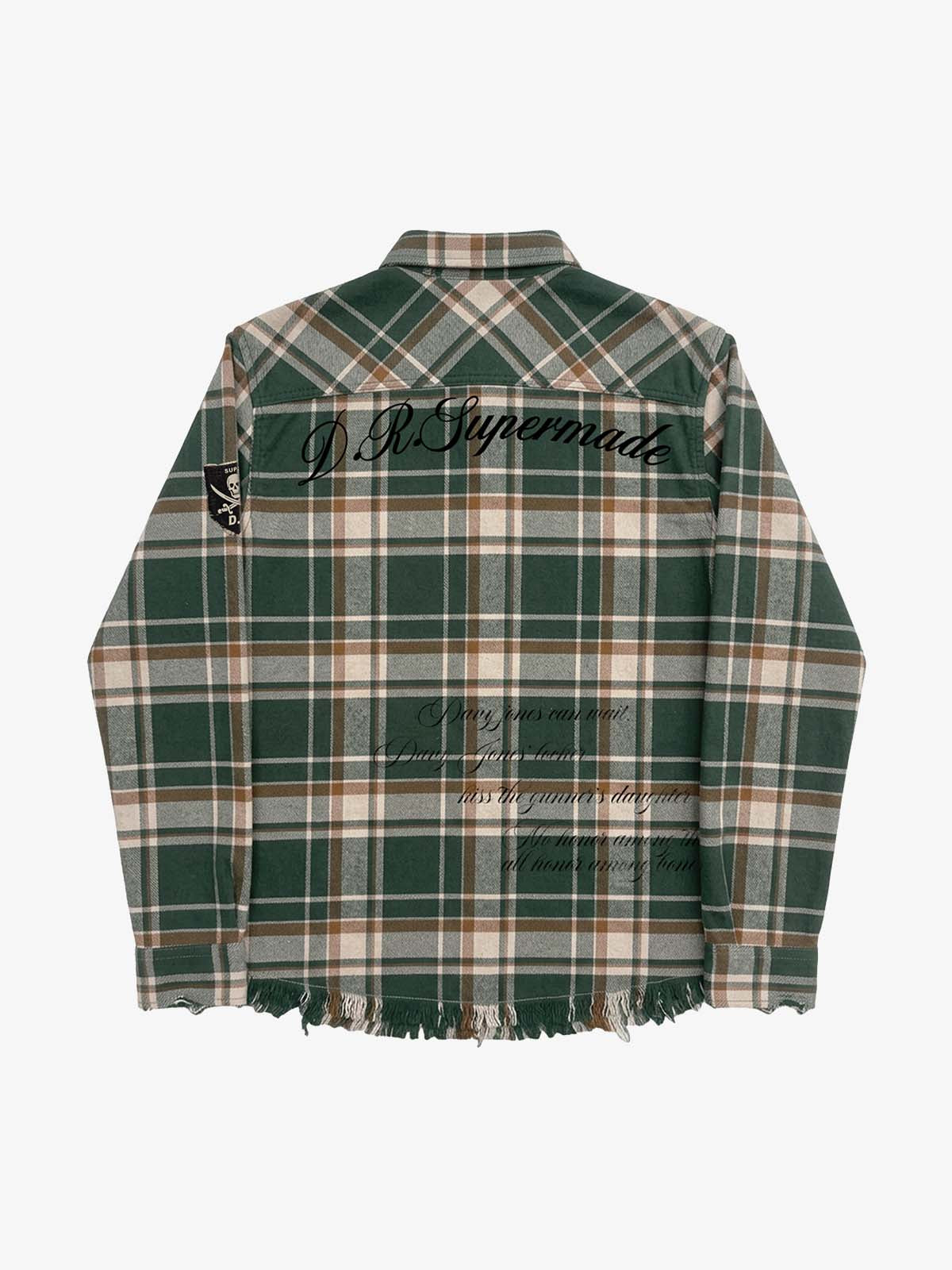 Napoleon Plaid Flannel Shirt; Green / S, Green / M, Green / L, Green / XL, Green / 2XL