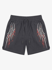 Y2K Thorn Graphic Drawstring Shorts 
