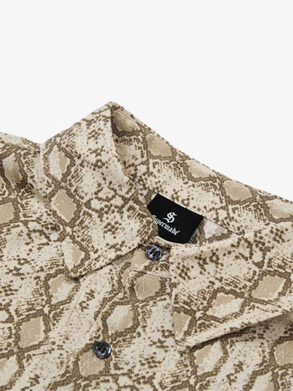 Snakeskin Stripe Short Sleeve Shirt 