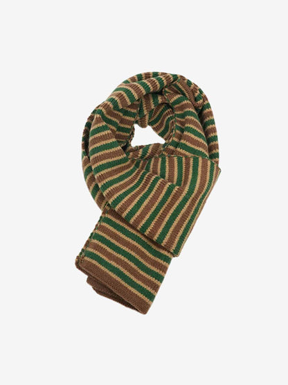 Striped Knit Scarf - Perfect for Casual and Festive Outfits 