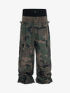 Three-Waist Splicing Camouflage Cargo Buckle Waist Design Overalls 