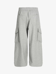 Wrinkled Detail Multi-Pocket Cargo Sweatpants 