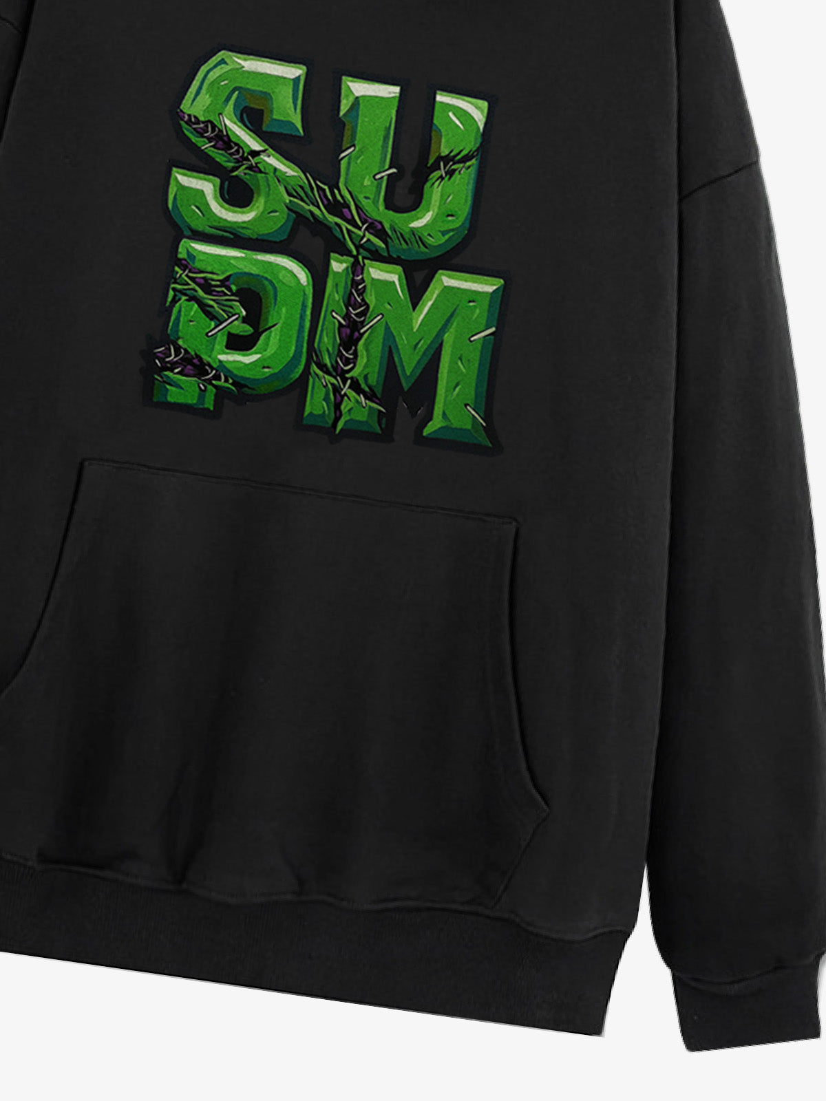 Supermade Green Thorn Font Hooded Sweatshirt 