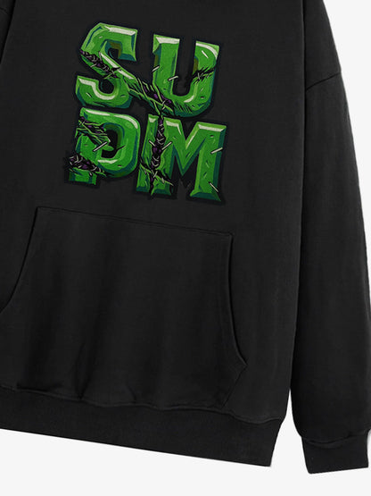 Supermade Green Thorn Font Hooded Sweatshirt 