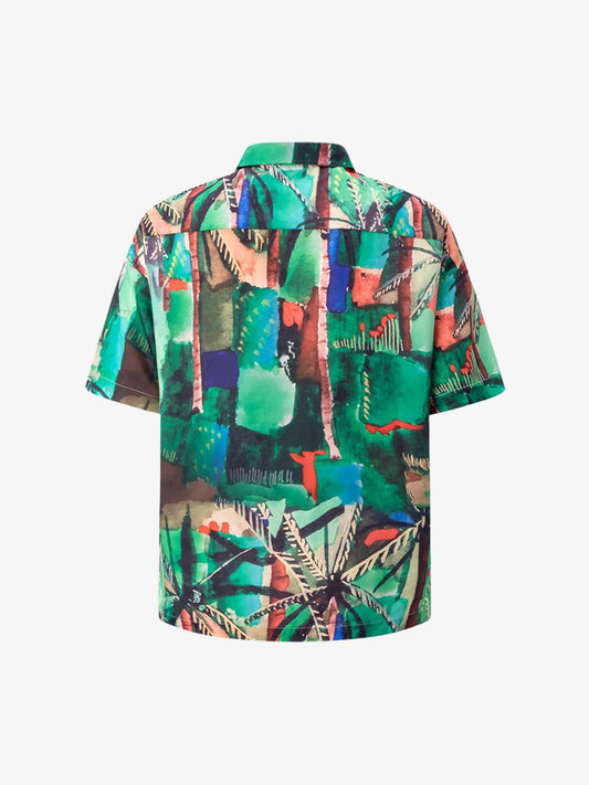 Thesupermade Oil Painting Print Short-sleeved Shirt 