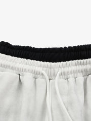 Lion Patchwork Distressed Dirty-Wash Sweatpants