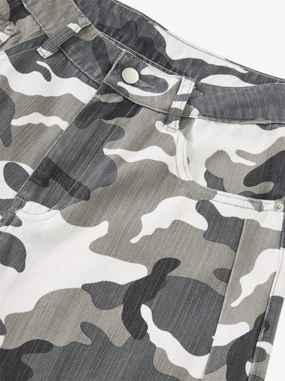 Camouflage Wide-Leg Trousers for Casual and Outdoor Adventures 
