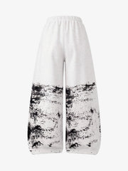Wasteland Style Painted Distressed Lettering Drawstring Casual Sweatpants